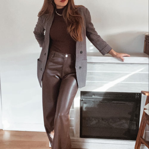 The Brown *faux* Leather Pants                               That make any outfit